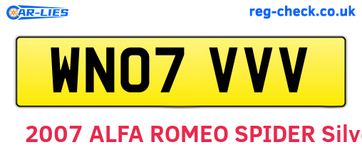 WN07VVV are the vehicle registration plates.