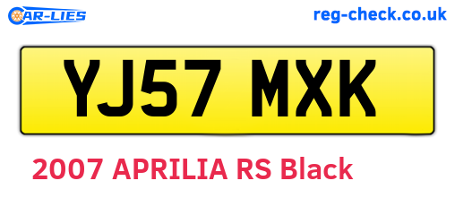 YJ57MXK are the vehicle registration plates.