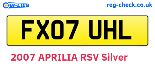 FX07UHL are the vehicle registration plates.