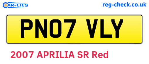 PN07VLY are the vehicle registration plates.