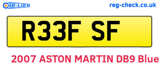 R33FSF are the vehicle registration plates.