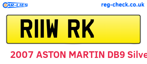 R11WRK are the vehicle registration plates.