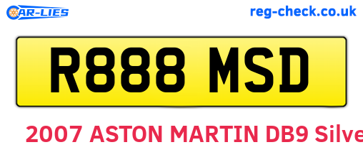 R888MSD are the vehicle registration plates.