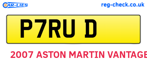 P7RUD are the vehicle registration plates.