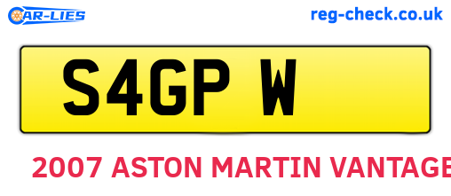 S4GPW are the vehicle registration plates.