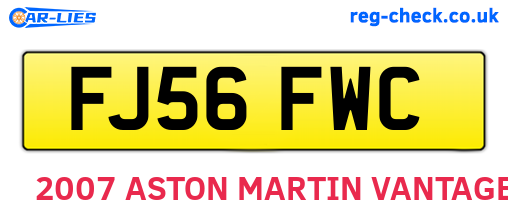 FJ56FWC are the vehicle registration plates.