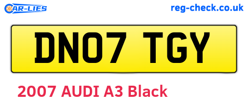 DN07TGY are the vehicle registration plates.