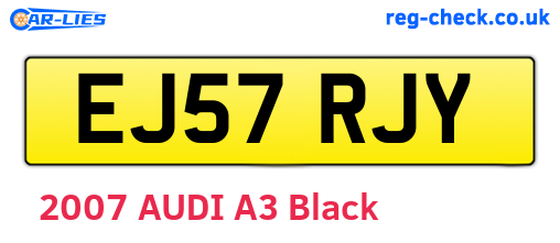 EJ57RJY are the vehicle registration plates.