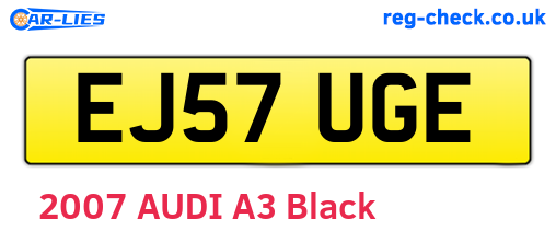 EJ57UGE are the vehicle registration plates.