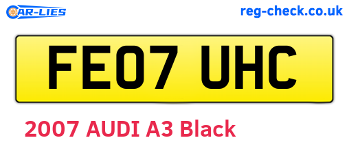 FE07UHC are the vehicle registration plates.