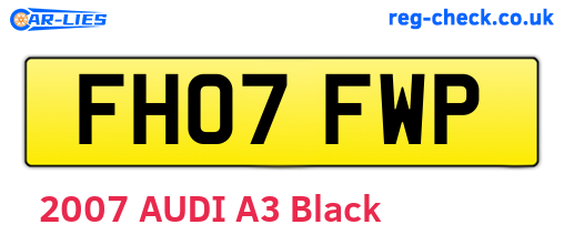 FH07FWP are the vehicle registration plates.
