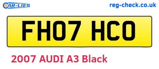 FH07HCO are the vehicle registration plates.