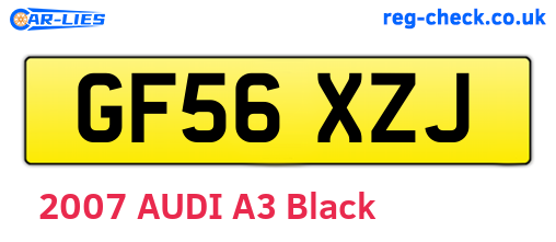 GF56XZJ are the vehicle registration plates.