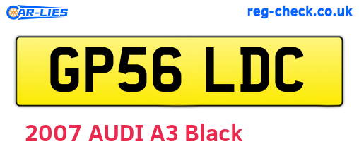 GP56LDC are the vehicle registration plates.