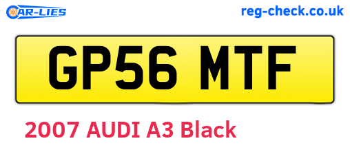 GP56MTF are the vehicle registration plates.
