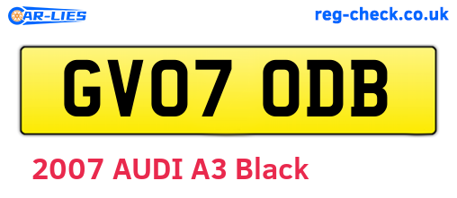 GV07ODB are the vehicle registration plates.