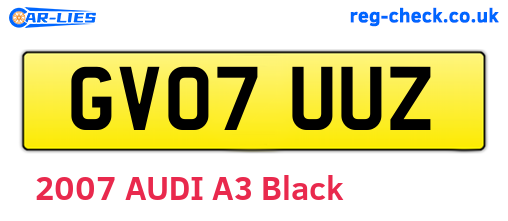GV07UUZ are the vehicle registration plates.