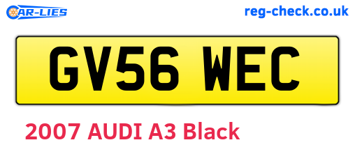 GV56WEC are the vehicle registration plates.
