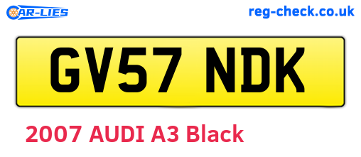 GV57NDK are the vehicle registration plates.