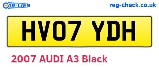 HV07YDH are the vehicle registration plates.