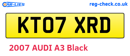 KT07XRD are the vehicle registration plates.