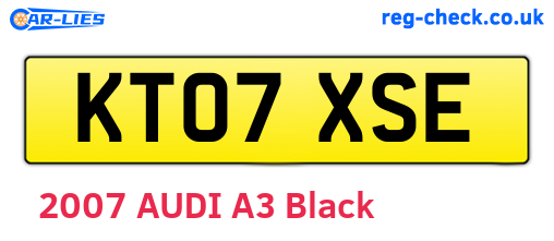KT07XSE are the vehicle registration plates.