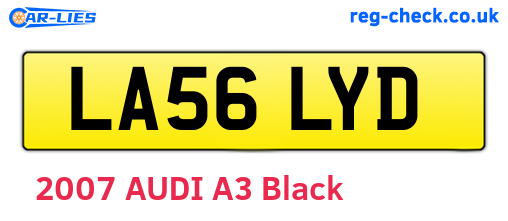 LA56LYD are the vehicle registration plates.