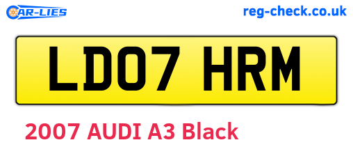 LD07HRM are the vehicle registration plates.