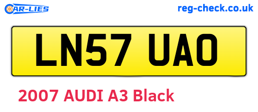 LN57UAO are the vehicle registration plates.