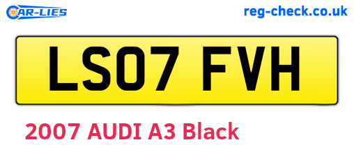 LS07FVH are the vehicle registration plates.