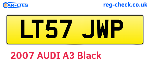 LT57JWP are the vehicle registration plates.