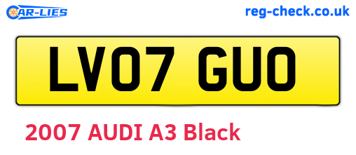 LV07GUO are the vehicle registration plates.