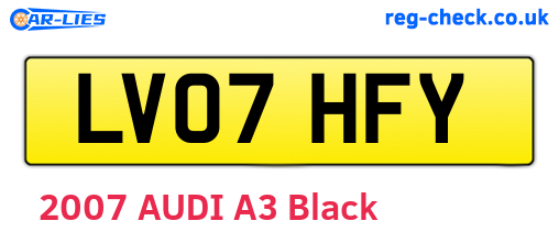 LV07HFY are the vehicle registration plates.