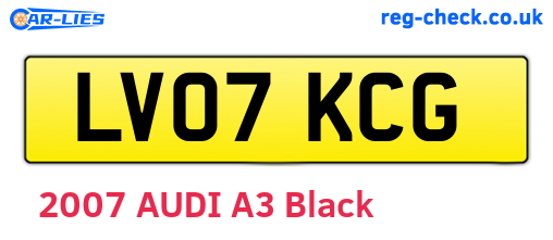 LV07KCG are the vehicle registration plates.
