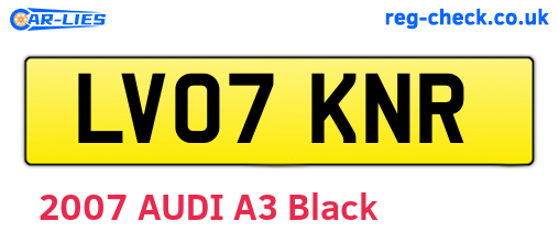 LV07KNR are the vehicle registration plates.