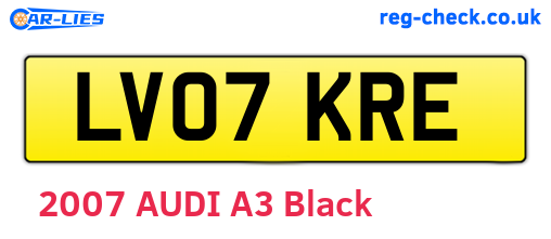 LV07KRE are the vehicle registration plates.