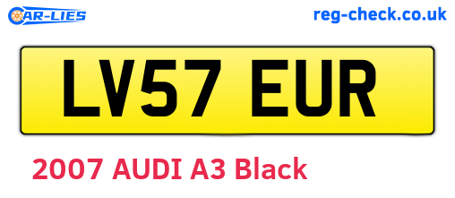 LV57EUR are the vehicle registration plates.
