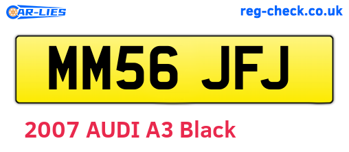 MM56JFJ are the vehicle registration plates.