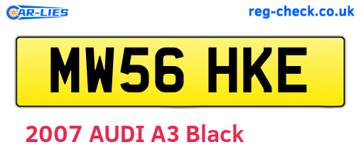 MW56HKE are the vehicle registration plates.