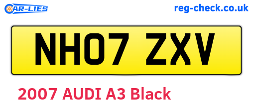 NH07ZXV are the vehicle registration plates.