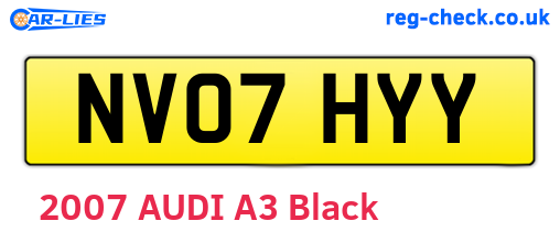 NV07HYY are the vehicle registration plates.