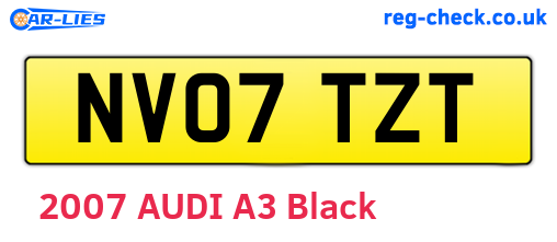 NV07TZT are the vehicle registration plates.