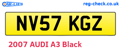NV57KGZ are the vehicle registration plates.