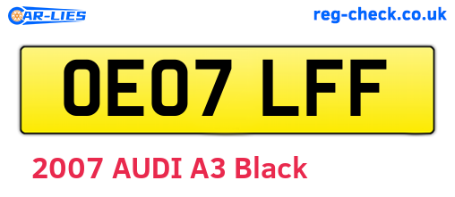 OE07LFF are the vehicle registration plates.