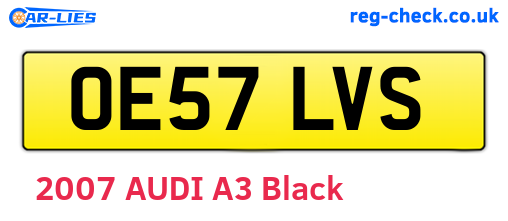 OE57LVS are the vehicle registration plates.