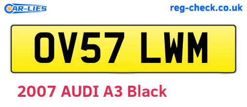 OV57LWM are the vehicle registration plates.