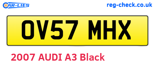 OV57MHX are the vehicle registration plates.