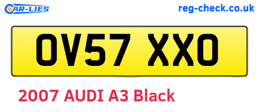 OV57XXO are the vehicle registration plates.