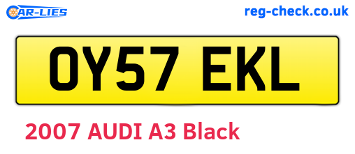 OY57EKL are the vehicle registration plates.