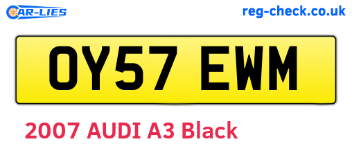 OY57EWM are the vehicle registration plates.